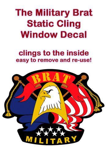 Military Brat Static Cling Window Decal image