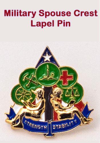 Military Spouse Crest Lapel Pin image