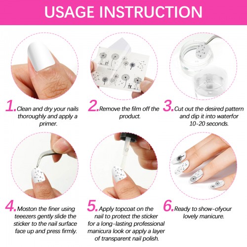 Dandelion Nail Art Stickers - Image 5